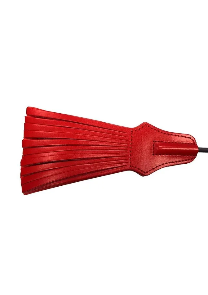 Rouge Tasselled Leather Riding Crop Rouge Restraints