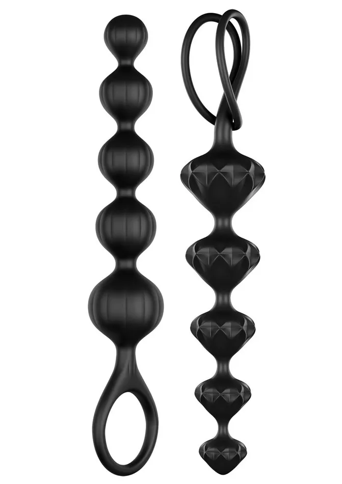 Satisfyer Love Beads Silicone Anal Beads Black 2 Each Satisfyer Anal