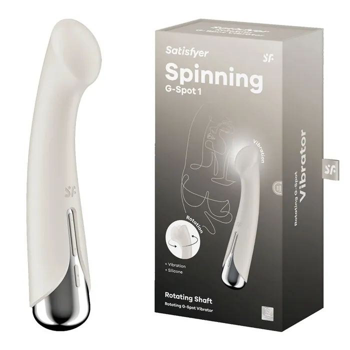 Satisfyer Vibrators Satisfyer Spinning GSpot 1 Beige 165 cm Rechargeable Rotating Vibrator Satisfyer Vibrators Satisfyer Spinning GSpot 1 Beige 165 cm Rechargeable Rotating Vibrator