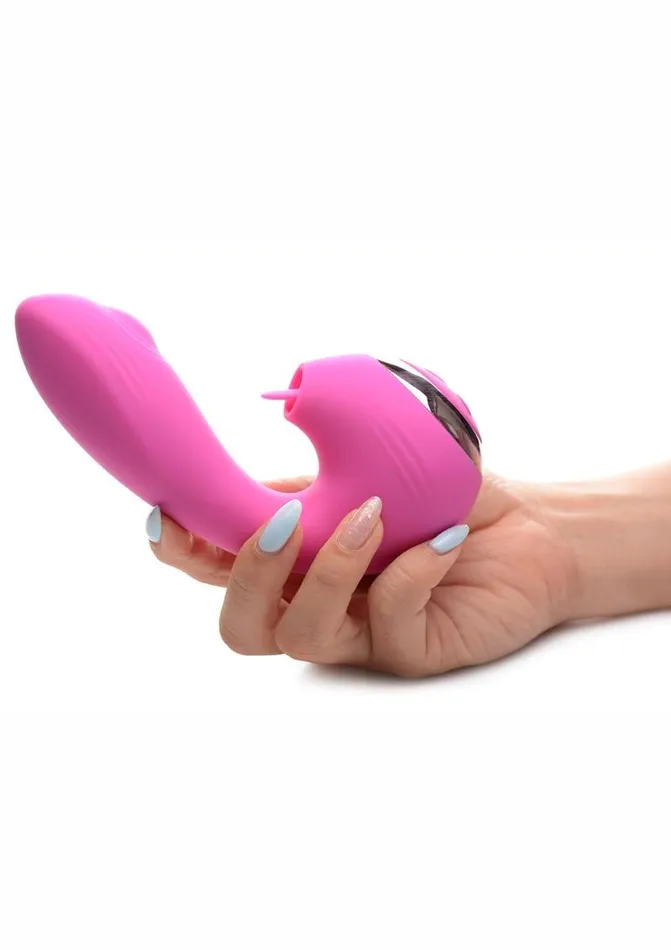 SHEGASM Female Sex Toys Inmi Shegasm Licking GThrob Rechargeable Silicone Rabbit Vibrator