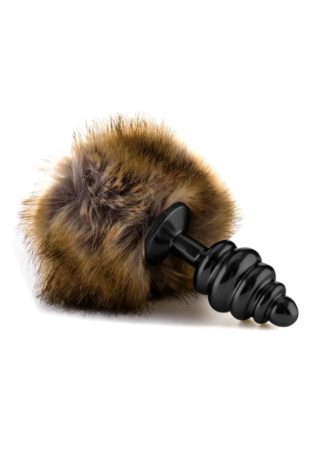 Shots Ouch Vibrators Extra Feel Bunny Tail Buttplug Black