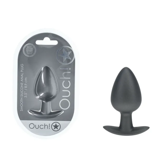Shots Toys OUCH Anal Plug Gun Metal Grey 89 cm Large Butt Plug Anal