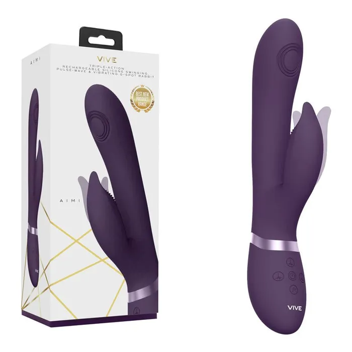 Shots Toys Vibrators VIVE Aimi Purple 223 cm USB Rechargeable Rabbit Vibrator Shots Toys Vibrators VIVE Aimi Purple 223 cm USB Rechargeable Rabbit Vibrator