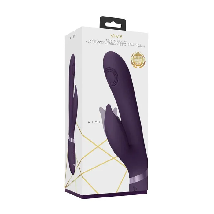 Shots Toys Vibrators VIVE Aimi Purple 223 cm USB Rechargeable Rabbit Vibrator Shots Toys Vibrators VIVE Aimi Purple 223 cm USB Rechargeable Rabbit Vibrator