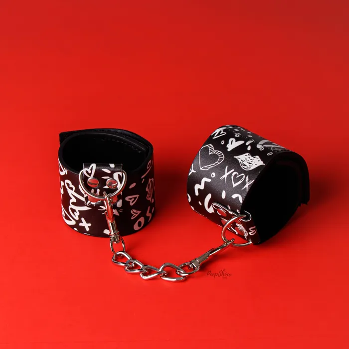 Shots Vibrators Printed Ankle Cuffs Love Street Art Fashion by Shots