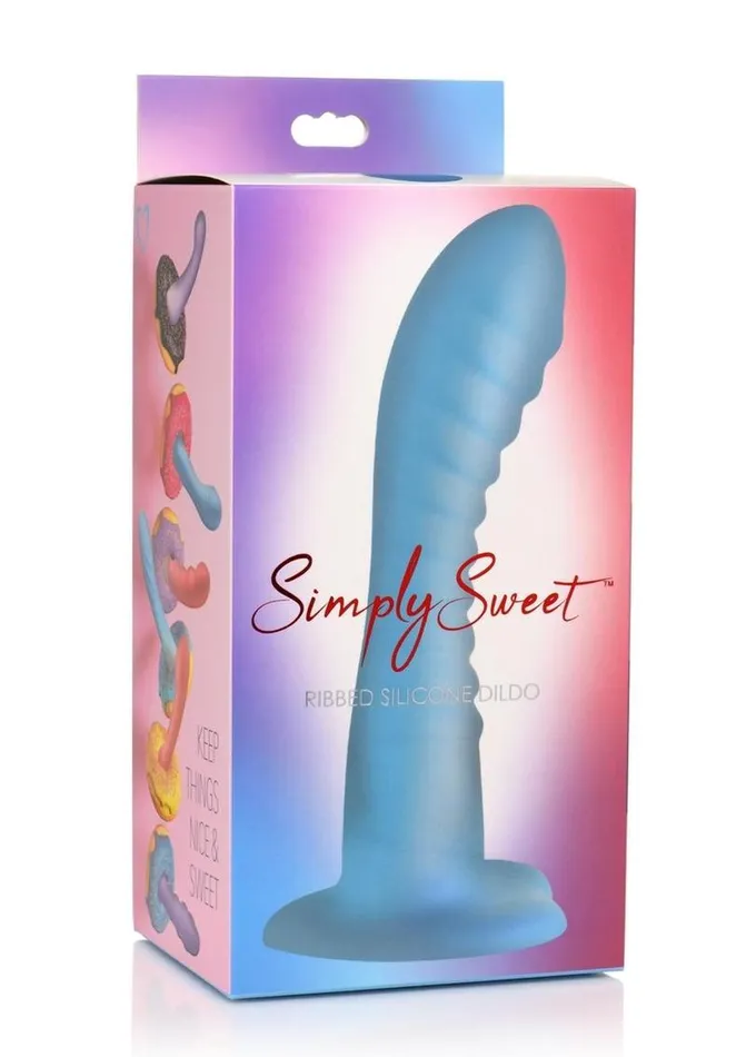 Simply Sweet Ribbed Silicone Dildo Simply Sweet Dildos