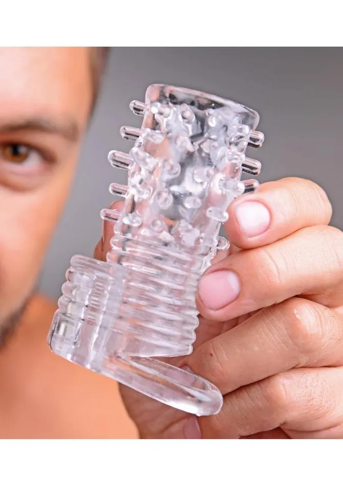 Size Matters Male Sex Toys Size Matters Clear Sensations Vibrating Textured Erection Sleeve