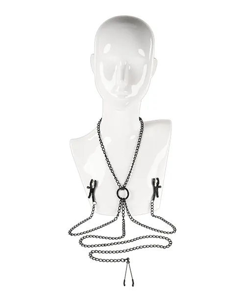 Sportsheets International Anal Saffron Chain Nipple to Clit Set Black