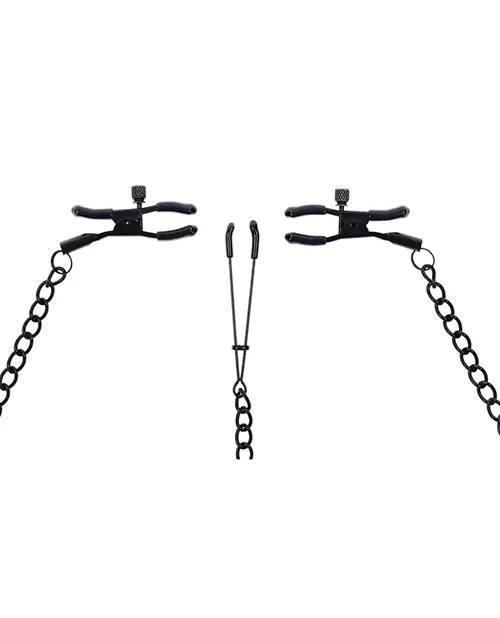 Sportsheets International Anal Saffron Chain Nipple to Clit Set Black
