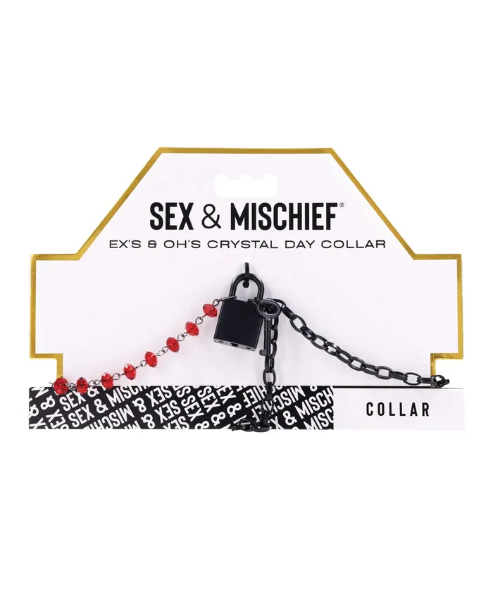 Sportsheets International Anal Sex Mischief Exs Ohs Crystal Day Collar RedBlack
