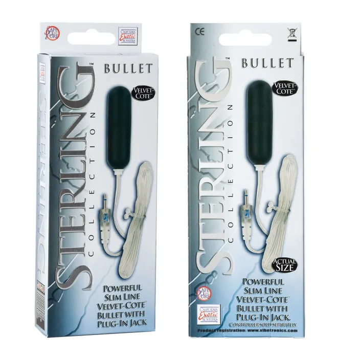 Sterling Collection Slimline VelvetCote Bullet California Exotic Female Sex Toys