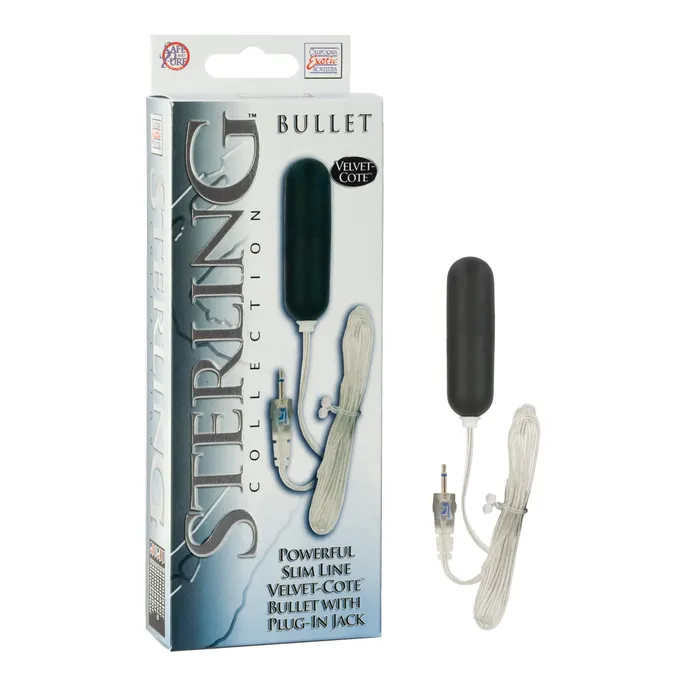 Sterling Collection Slimline VelvetCote Bullet California Exotic Female Sex Toys