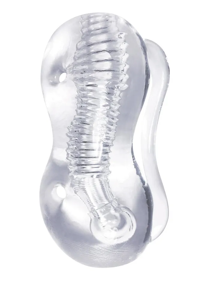 THE 9S Male Sex Toys The 9s Clear Stroke Twister Masturbator