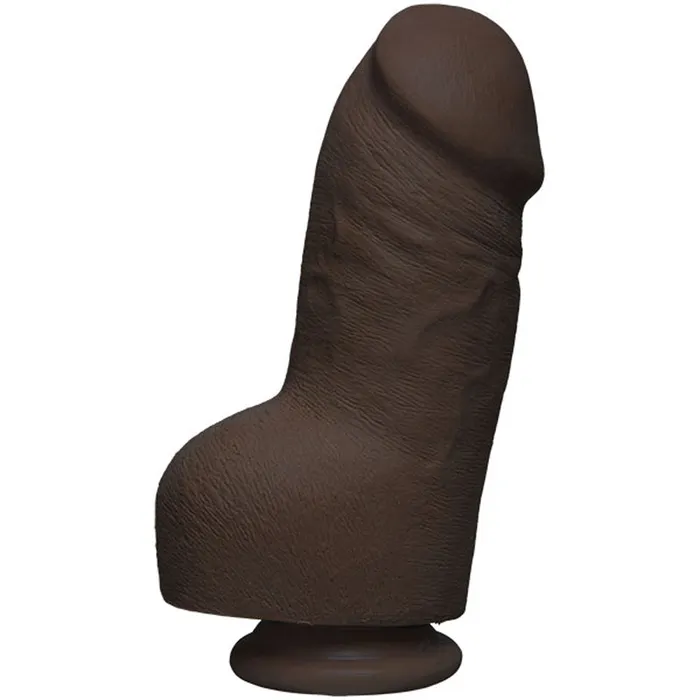 The D Fat D 8 Inch With Balls Ultraskyn Chocolate Doc Johnson Dildos