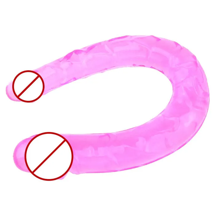 U Shape Soft Jelly Double Dildos Vagina Anal Plug sex toys for us Male Sex Toys