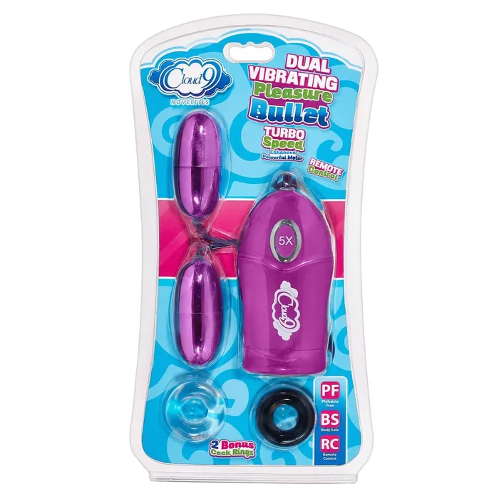 Vibrators Cloud 9 Dual Egg Vibrator Purple Cloud 9