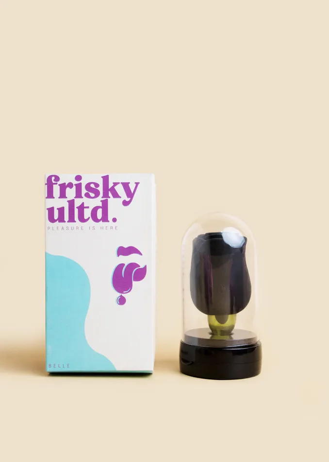 Vibrators Frisky ultd BELLE SUCKER AND TONGUE ROSE VIBRATOR