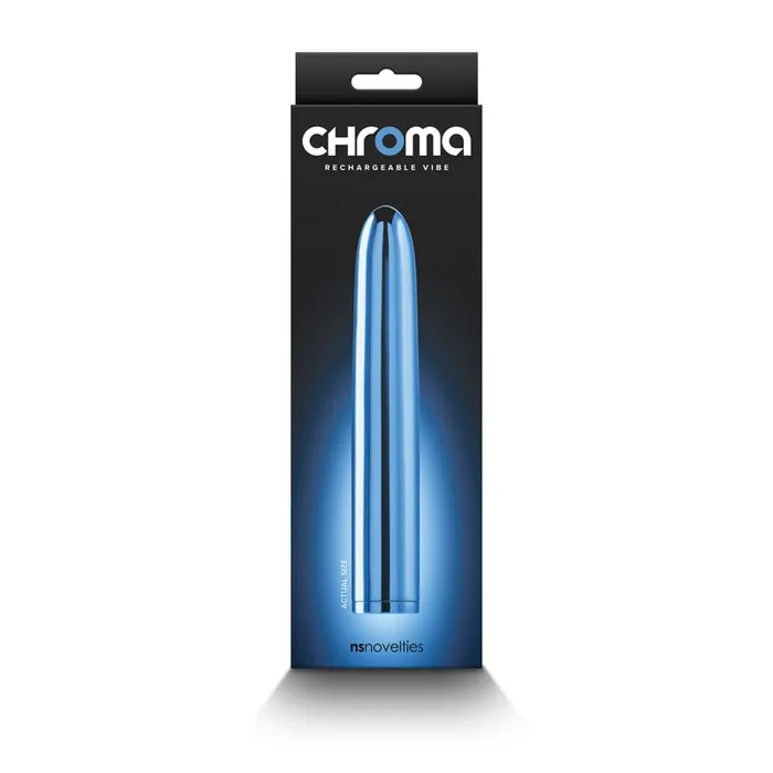 Vibrators NS Novelties Chroma Blue Metallic 17 cm USB Rechargeable Vibrator Vibrators NS Novelties Chroma Blue Metallic 17 cm USB Rechargeable Vibrator