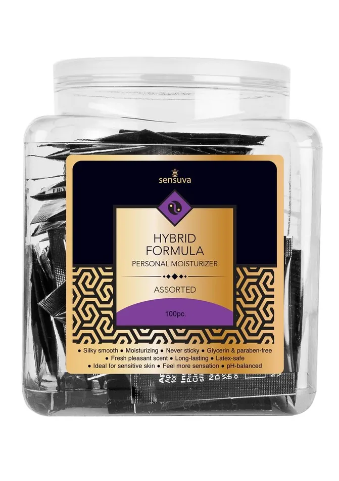 Vibrators Sensuva Lubricants Sensuva Hybrid Personal Moisturizer Assorted Flavored Lubricants Fishbowl