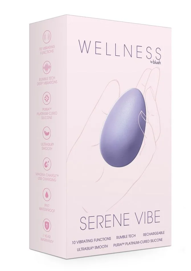 Wellness Serene Vibe Rechargeable Silicone Vibrating Egg with Remote Wellness Female Sex Toys