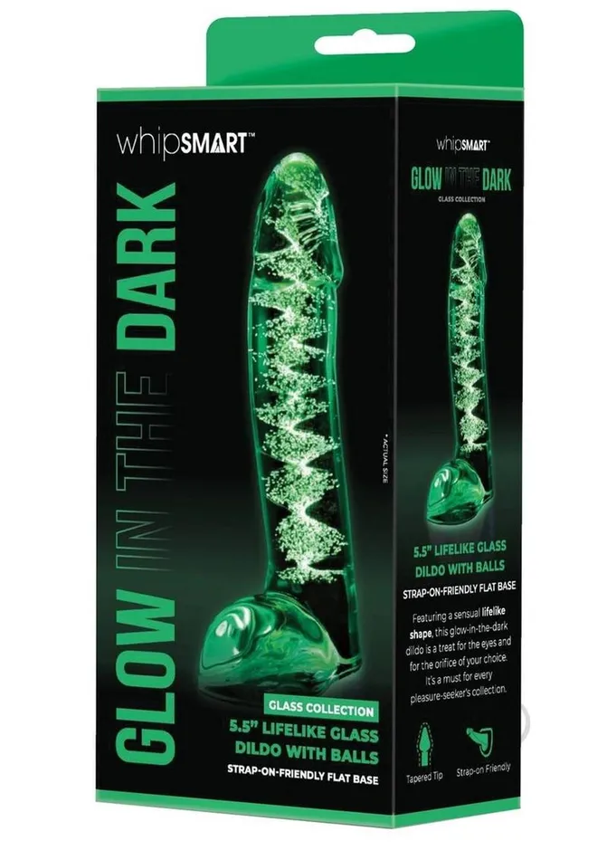 WhipSmart Lifelike Glass Dildo with Balls Whipsmart Dildos