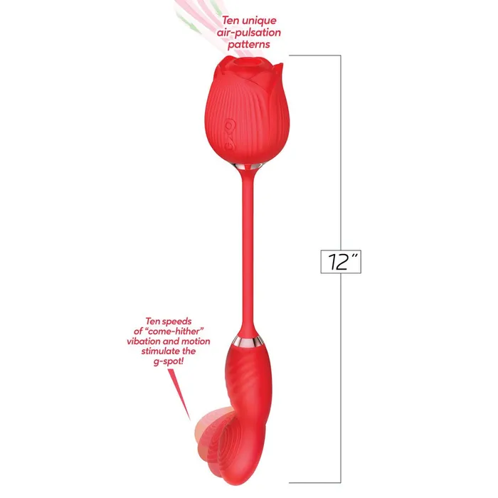 Wild Rose Come Hither Suction Vibrator Red Air Pulse Stimulator and Vibrator Icon Brands Vibrators Wild Rose Come Hither Suction Vibrator Red Air Pulse Stimulator and Vibrator Icon Brands Vibrators