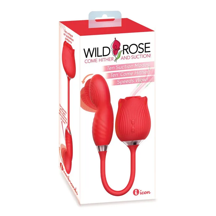 Wild Rose Come Hither Suction Vibrator Red Air Pulse Stimulator and Vibrator Icon Brands Vibrators Wild Rose Come Hither Suction Vibrator Red Air Pulse Stimulator and Vibrator Icon Brands Vibrators