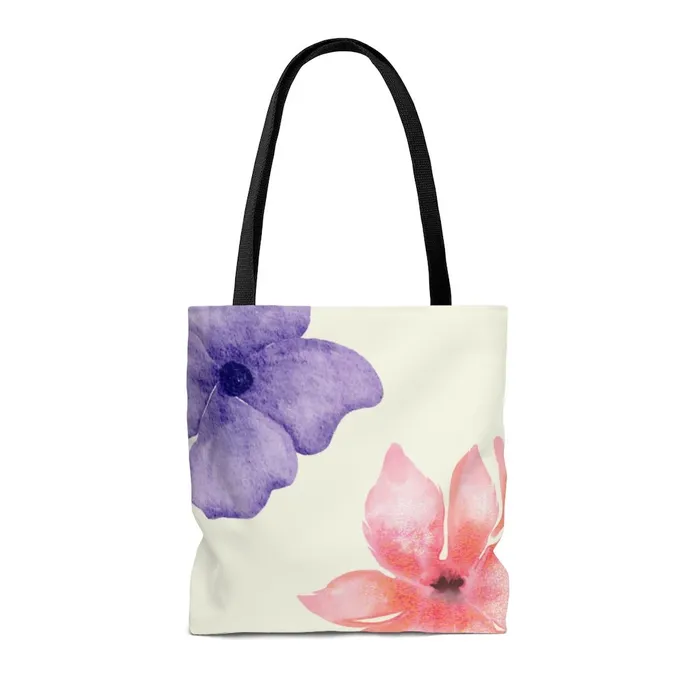 Yellow Pandora Male Sex Toys Fresh Floral Print Beach Shopper Tote Bag Medium
