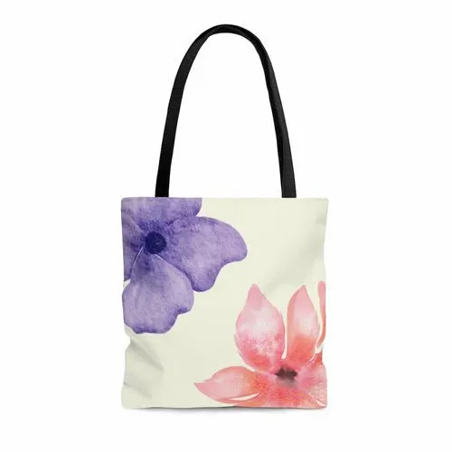 Yellow Pandora Male Sex Toys Fresh Floral Print Beach Shopper Tote Bag Medium