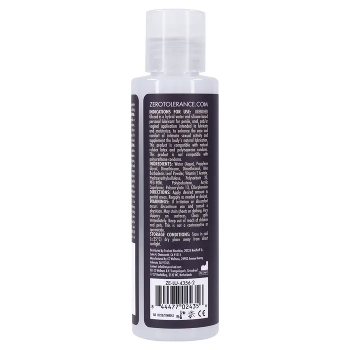 Zero Tolerance Anal Zero Tolerance DRENCHED GLAZED Hybrid Cum Lubricant 120 ml Bottle Zero Tolerance Anal Zero Tolerance DRENCHED GLAZED Hybrid Cum Lubricant 120 ml Bottle