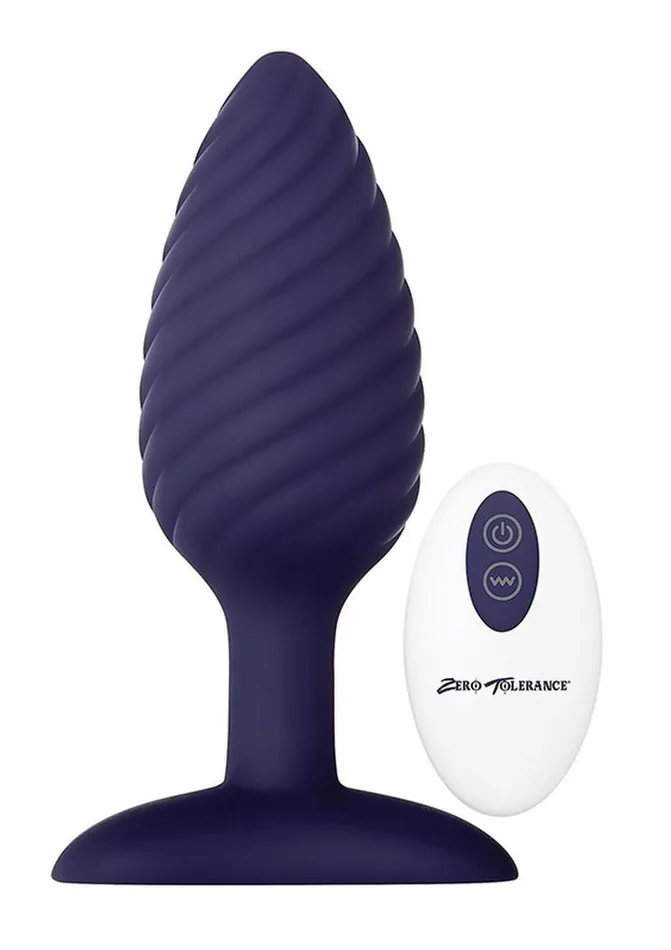 Zero Tolerance Anal Zero Tolerance Wicked Twister Rechargeable Silicone Vibrating Butt Plug