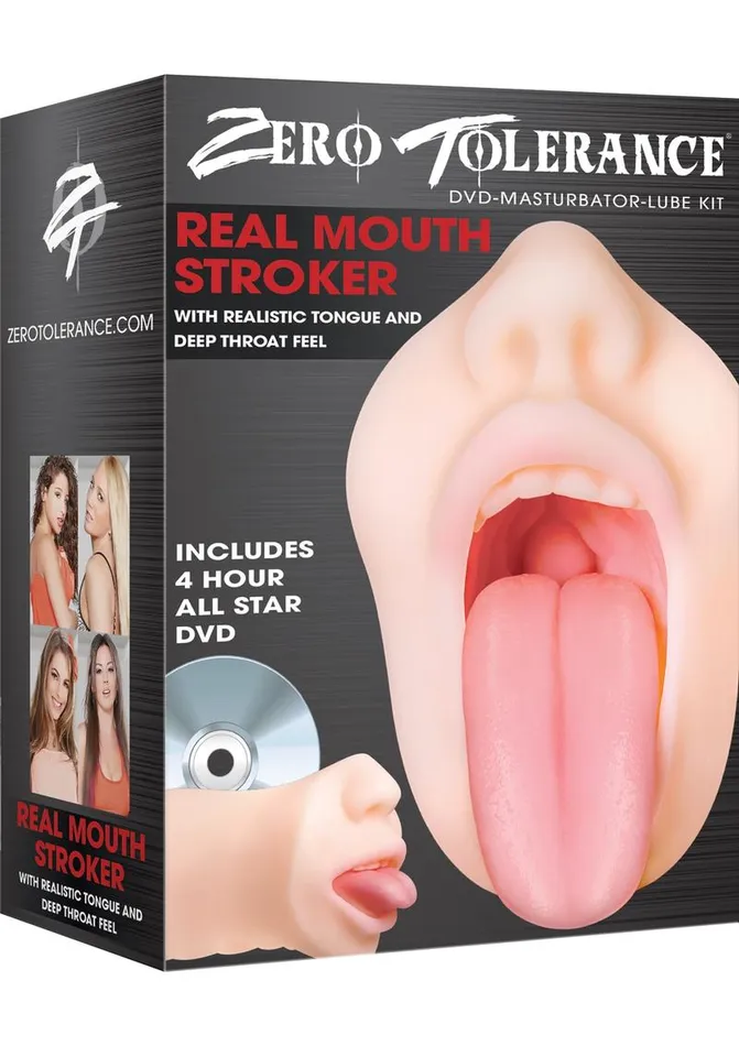 Zero Tolerance Male Sex Toys Zero Tolerance Real Mouth Stroker Masturbator with DVD