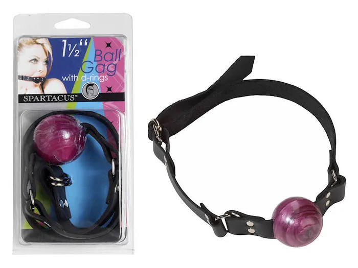 1 12 In Purple Ball Gag W Buckle Spartacus Vibrators