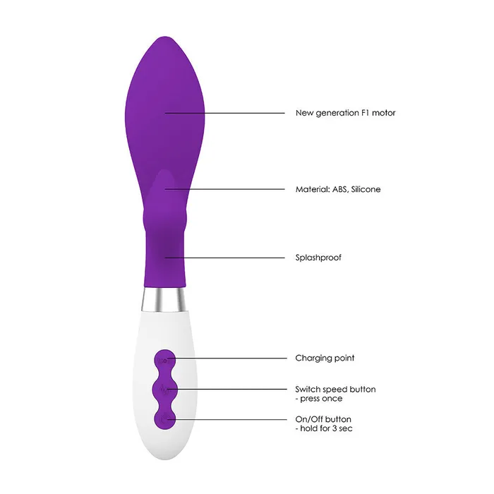 Achelois Rechargeable Vibrator Purple Shots Toys Vibrators Achelois Rechargeable Vibrator Purple Shots Toys Vibrators