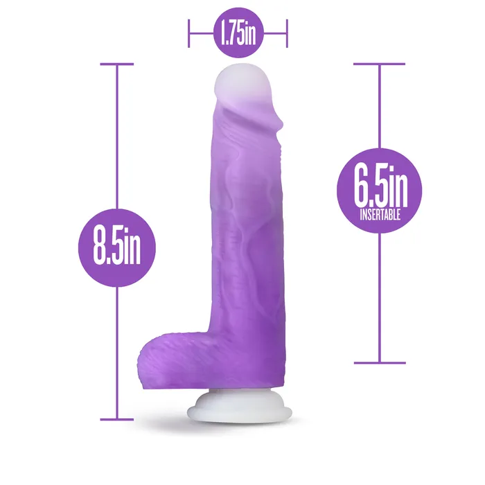 Anal Blush Novelties Neo Elite Encore 8 Inch Vibrating Dildo Purple