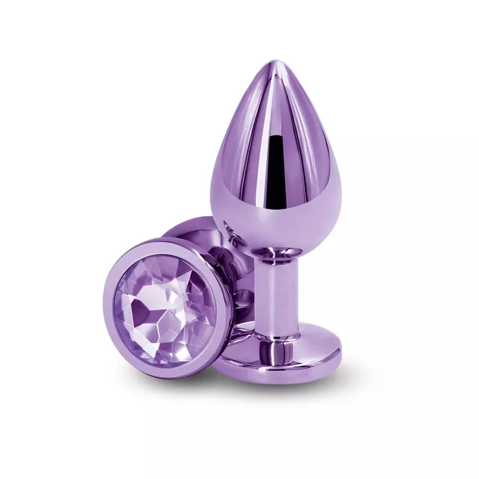 Anal NS Novelties Rear Assets Medium Butt Plug Purple with Purple Gem