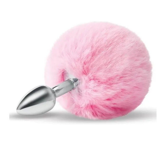 Anal Whipsmart Furry Tales Pink Bunny Tail Metal Butt Plug Set