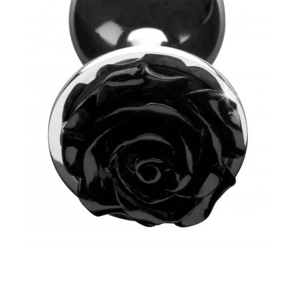 Anal XR Brands Booty Sparks Black Rose Anal Plug Small Anal XR Brands Booty Sparks Black Rose Anal Plug Small