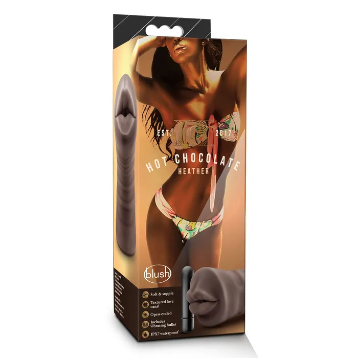 Blush Novelties Male Sex Toys Hot Chocolate Heather Vibrating Mouth Masturbator Blush Novelties Male Sex Toys Hot Chocolate Heather Vibrating Mouth Masturbator
