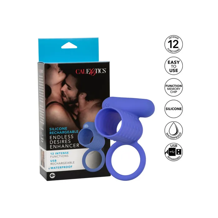 CalExotics Endless Desires Enhancer Vibrating Cock Sleeve With Scrotum Ring Male Sex Toys CalExotics Endless Desires Enhancer Vibrating Cock Sleeve With Scrotum Ring Male Sex Toys