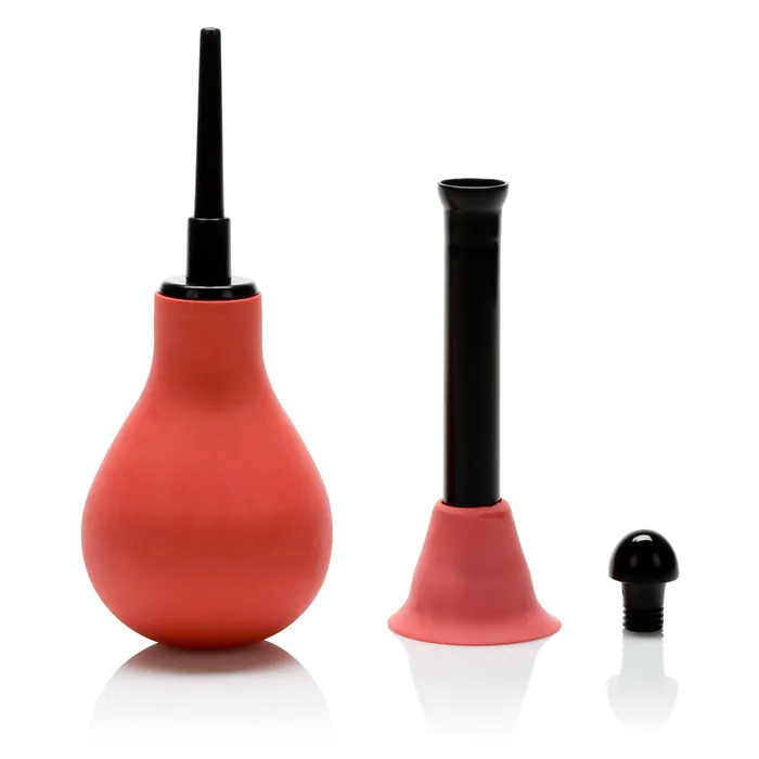 CalExotics Male Sex Toys Vulcanite Anal Douche With Attachement