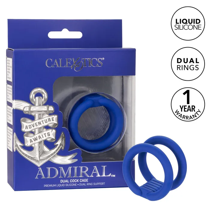 California Exotic Novelties Admiral Dual Cock Cage Male Sex Toys California Exotic Novelties Admiral Dual Cock Cage Male Sex Toys