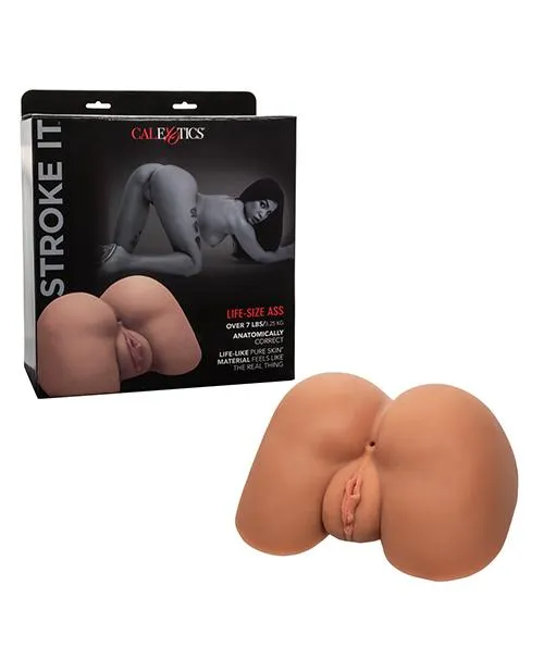 California Exotic Novelties Male Sex Toys Stroke It Lifesize Ass Brown