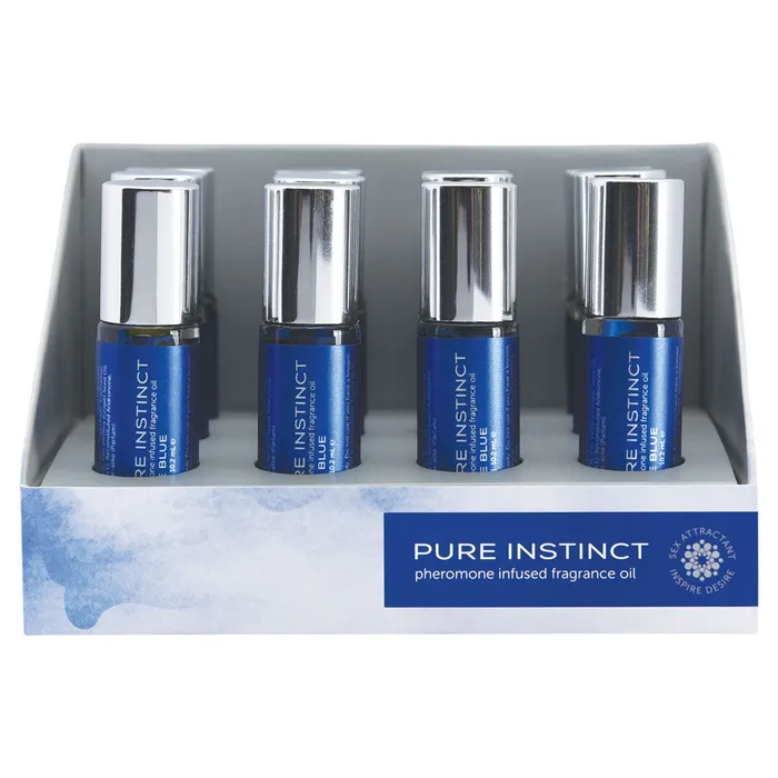 Classic Brands Pure Instinct Pheromone Fragrance Oil True Blue Roll on 12 Pc Display Vibrators