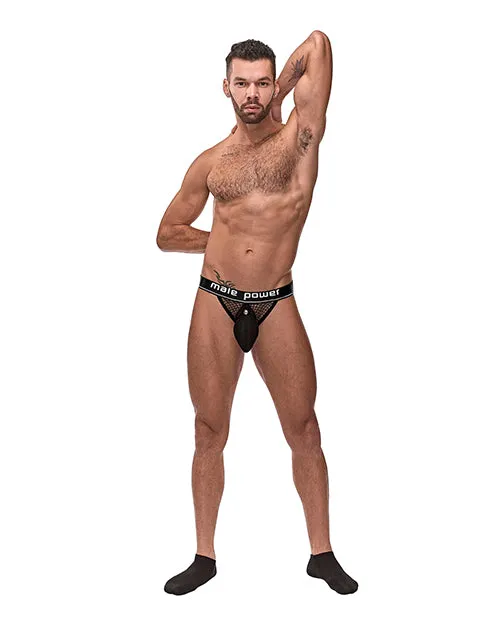 Cock Pit Cock Ring Jock Black Sm Male Power Lingerie Male Sex Toys