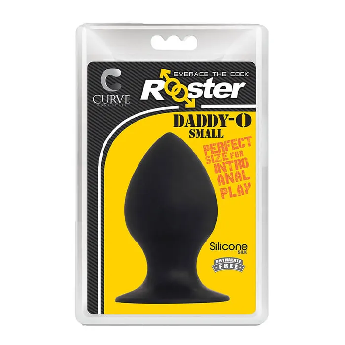Curve Toys Anal Rooster DaddyO Small Anal Plug Black