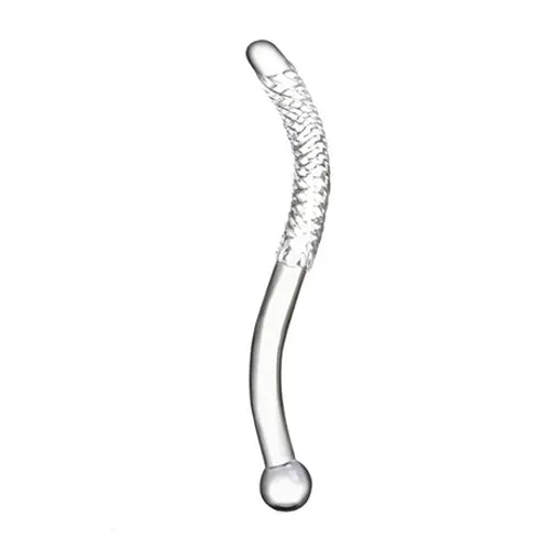 Dildos OEM Curved Swirl Glass Dildo