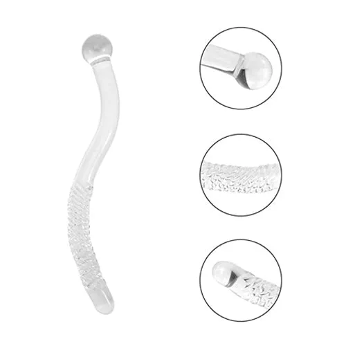 Dildos OEM Curved Swirl Glass Dildo