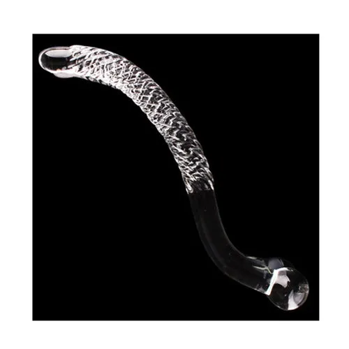 Dildos OEM Curved Swirl Glass Dildo