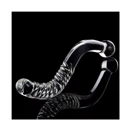 Dildos OEM Curved Swirl Glass Dildo